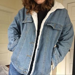 Fur Lined Denim Jacket